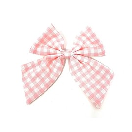 Pink Gingham Hair Bow Pink Gingham Hair Clip