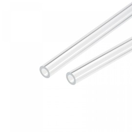sourcing map Acrylic Pipe Clear Rigid Round Tube 6mm ID 10mm OD 10" for Lamps and Lanterns, Water Cooling System 2pcs