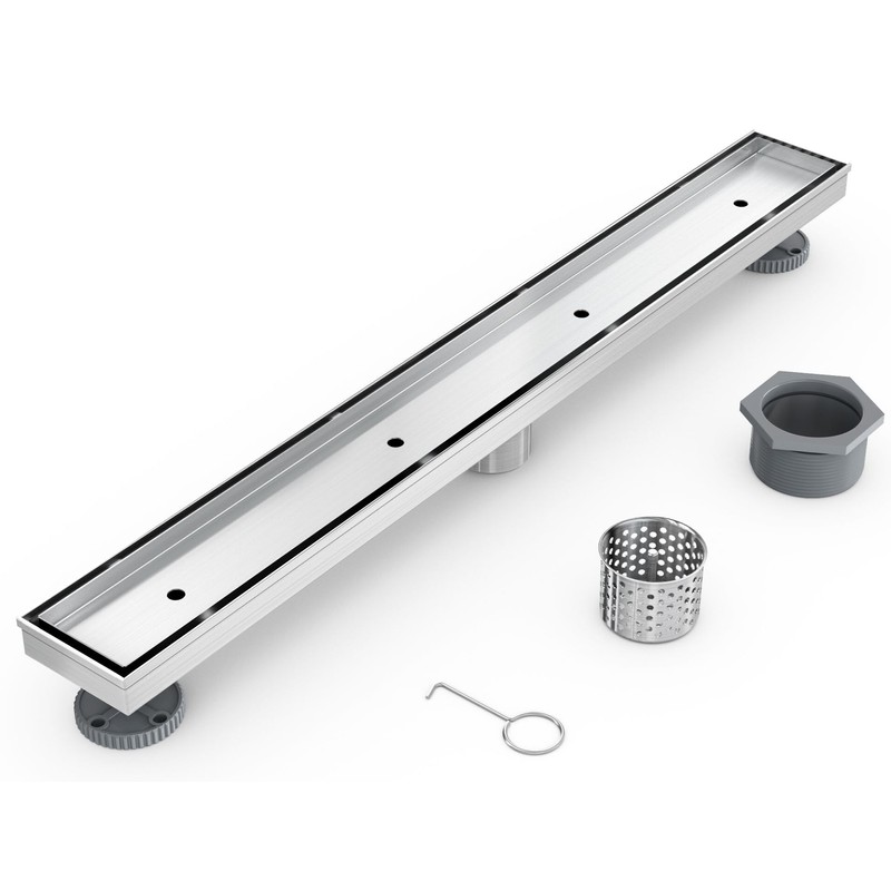 Sharpeye 32 Inch Linear Shower Drain with Tile Insert Grate,