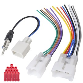 Zenoruslky Wiring Harness for Toyota Radio Wire Antenna Adapter Kit, Compatible with Highlander Camry Corolla RAV4 Tacoma Fortuner Sienna 4Runner Tundra 10/6Pin Car Stereo Wire Harness Connector