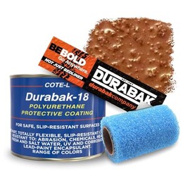 Durabak-18 Textured Truck Bed Liner Quart KIT - Roll On Coating | DIY Custom Coat for Bedliner and Undercoating, Auto Body, Automotive Rust Proofing, Boat Repair (Quart, Brown)
