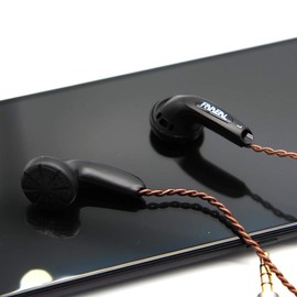 Auriculares FAAEAL Iris 2.0 sin micrófono, auriculares con cable con enchufe de 3.5 mm, auriculares duraderos con cable con sonido dinámico y nítido, auriculares de buenos bajos, para smartphones/PC/Tablet y más (negro)