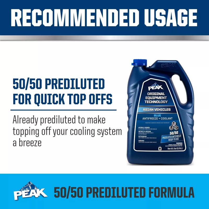 PEAK 1 Gallon Engine Antifreeze Coolant for Asian Vehicles PEAK