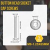 DTGN M8-1.25x65mm Button Head Socket Cap Screws - 5Pack -