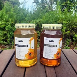 Gat Sungbi Honey Three Honey Samhan Sancheong Sancheong Mountain Honey 2.4kg+Acacia Honey 2.4kg / 갓성비벌꿀삼삼한 프리미엄 청정 지리산 산청 잡화벌꿀2.4kg+아카시아꿀2.4kg