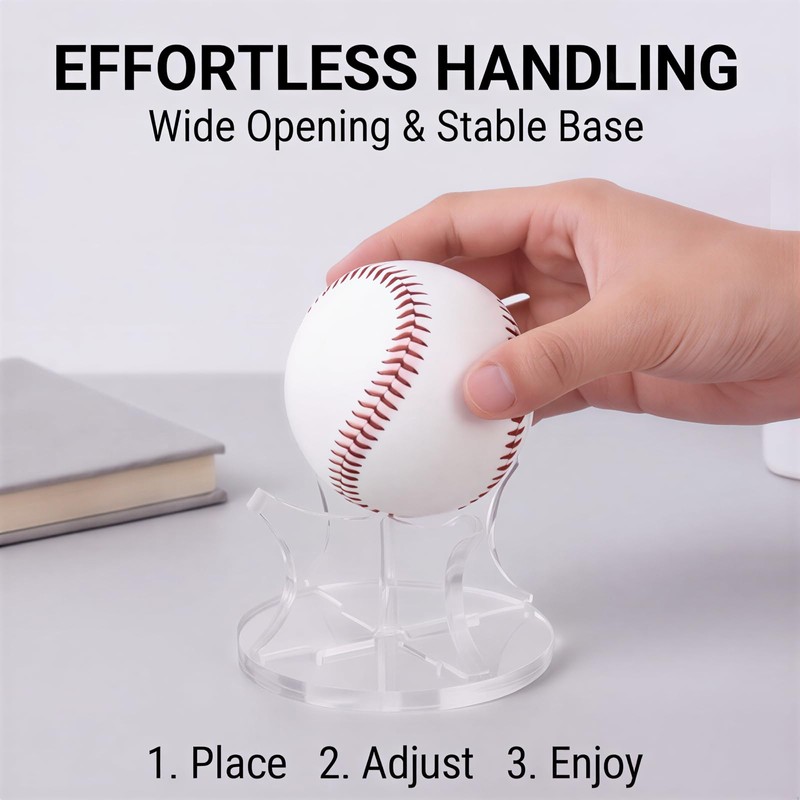 PATIKIL 8pcs Acrylic Small Ball Stand Holder | Clear Sports