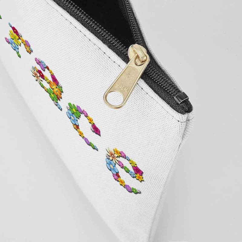 CafePress Grace Bright Flowers Large Zipper Toiletry Pouch, 12.5" x