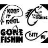 Fishing Decals 4 Pack: Keep It Reel, Gone Fishing, I'd