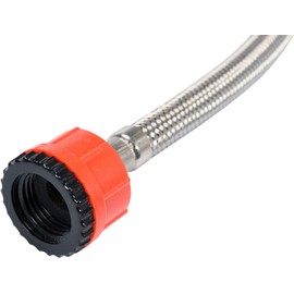 YATO Professional Water Pressure Gauge with Pressure Gauge and Stainless Steel Hose, 3/4 and 1/2 Inch Male Thread, 30 cm Braided Stainless Steel Hose, Max. 11 Bar, Water Pressure Tester, Pressure