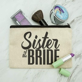 Sister of the Bride Wedding Makeup Cosmetic Bag Organizer Pouch