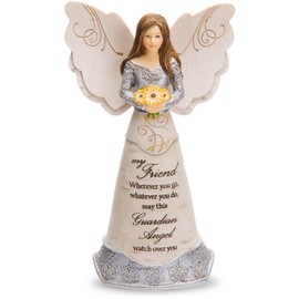 Elements Pavilion Gift Company Friend Guardian Angel Figurine, 6", Yellow
