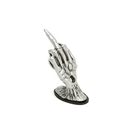 Skeleton Hand Fender Ornament for Harley Davidson Silver Patina 48-0246