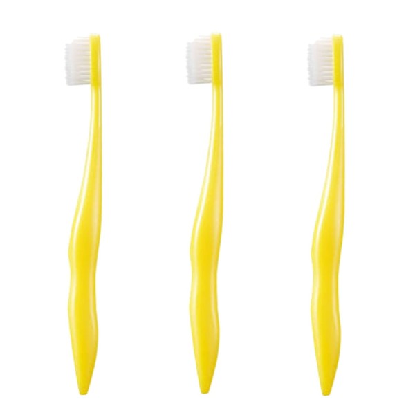[3 pieces] Oral Care Toothbrush, Ricable, Yellow