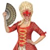 WIDMANN ? Baroness Metallic Womens Mask, Red, One Size, vd-wdm04691