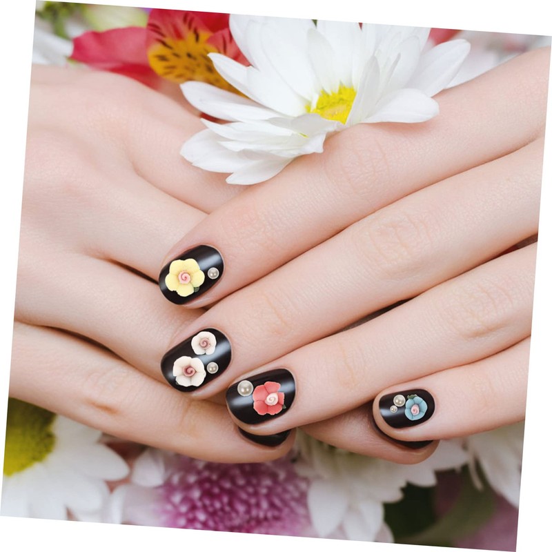 Baluue DIY Fingernail Flower Patches 12 Pieces Ceramic Nail Art