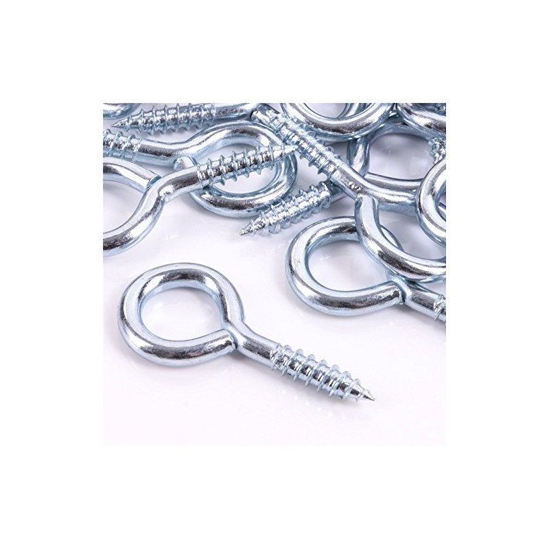 20x Large Heavy Duty Screw in Eyes - 65mm Long