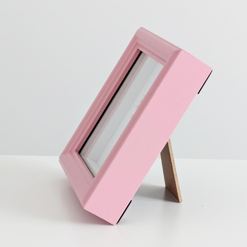 PLUSCHEN 5X5 Pink Picture Frame Resin Shadow Box Photo Frame