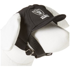 LittlNFL Las Vegas Raiders Pet Baseball Hat, Team Color, L