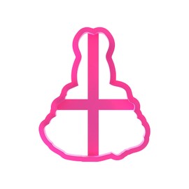 LissieLou Elegant Wedding Dress Cookie Cutter Wedding Icing Stamp Fondant Embosser - Pink