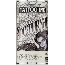 Nocturnal Tattoo Ink Lining and Shading Black, Professional Tattoo Ink for Lining and Shading, Made in USA, Lining and Shading Black Tattoo Ink, Blended with Pigments, 8oz Bottle