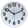 Fujiboeki 99231 Desk Clock, White, Diameter 5.3 inches (13.4 cm),