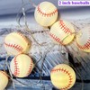 9.8ft Baseball Theme String Lights with Remote,Timer Dimmable Function,USB Powered