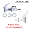 Replacement Cooler Faucet 4 White Water Dispenser Tap Set. BPA