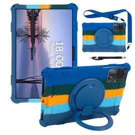 YHFZR Case for Doogee U11 Pro Tablet 11 Inches, Shockproof Lightweight Case 360 Rotating Handle and Stand Children's Case for Doogee U11 Pro Tablet 11 Inches, Dark Blue