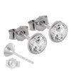 NKlaus Pair of Stud Earrings 5.3 mm White Gold 750