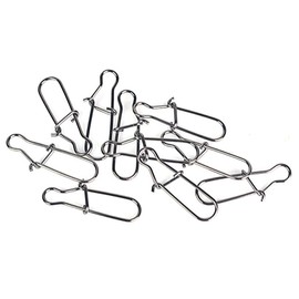 Fishing Snap Clips, 100 Pieces Sea Fishing Quick Change Lead Bait Snap, Stainless Steel Quick Snap Clip, Duo Lock Sea Fishing Clip, Hook Connector, Freshwater Saltwater Fishing Equipment Kit (1#