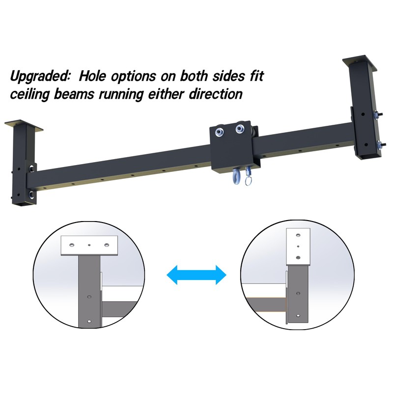 Wall Ceiling Heavy Bag Hanger Roller Mount Saving Space 44''