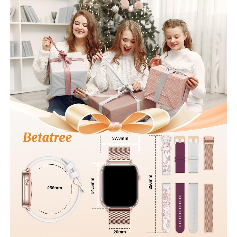 Betatree Smart Watch for Women (Answer/Make Calls),1.83" Touch Screen Fitness