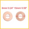 REPAIROCK 40pcs 6mm Inner Dia Copper Washers Flat Sealing Gaskets