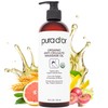 PURA D'OR 16 Oz Organic Anti-Cellulite Massage Oil - Lemon