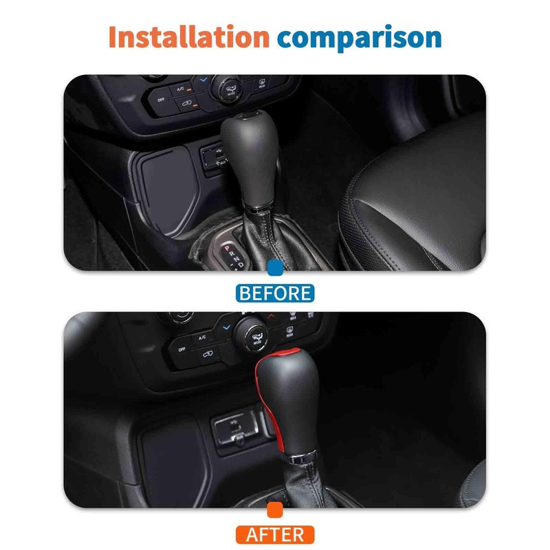 JeCar Center Console Gear Shift Shifter Knob Cover Trim for