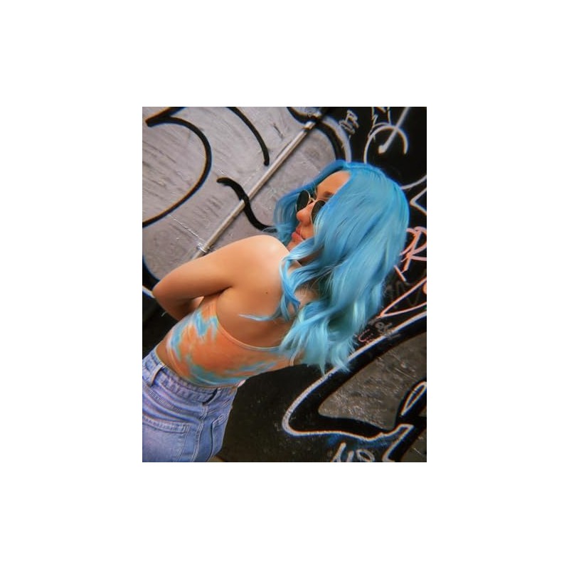 Crazy Color Semi Permanent Hair Color Cream, 150ML (BUBBLEGUM BLUE)