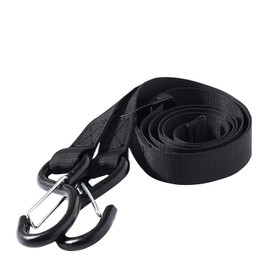 Lashing Straps with Ratchet and S-Hooks, Adjustable Tensioning Rubber with Hooks, Lashing Straps, Long Luggage Straps, Flat Tensioning Straps with Metal Hooks for Motorcycle, ATV, Car Transporter,