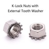 (100pcs M3) Kep Hex Head Lock Nuts Set, Carbon Steel