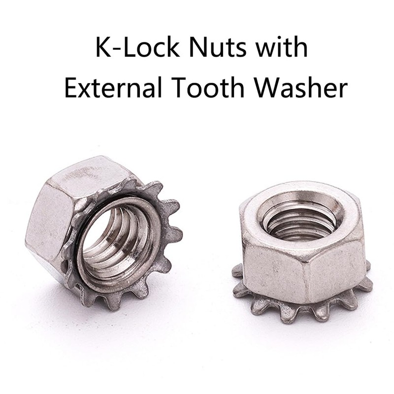 (100pcs M3) Kep Hex Head Lock Nuts Set, Carbon Steel