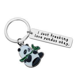 Vadaka Funny Panda Charm Keychain Panda Lovers Jewelry Gifts Animal Lovers Gift Pandas Keyring for Friends Girls Christmas Graduation Birthday Gift