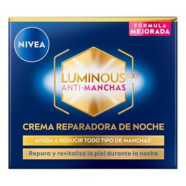 NIVEA Luminous630 Anti-Manchas Crema Reparadora de Noche (50 ml) - Enriquecida con Ácido Hialurónico para una Piel Luminosa sin Manchas por Edad, Solares ni Hormonales