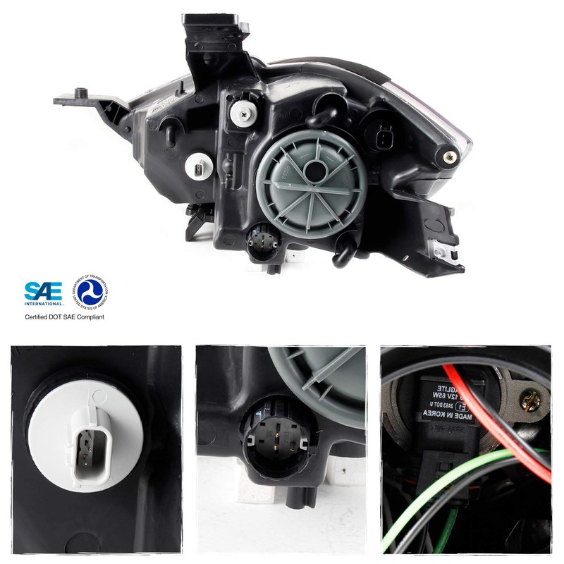 AKKON - For Dodge Dart Halogen Type Black Driver Left