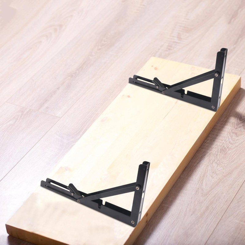 5 Pairs (10 PCS) 12 Inch Folding Shelf Brackets,Metal Collapsible