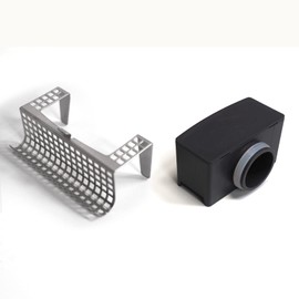 WITEN&NOCK Siphon with Odour Stop Hair Strainer Stainless Steel Replacement Set for Shower Drain Floor Drain Water Drain