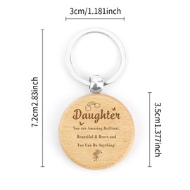 Daughter Gifts,Daughter Birthday Gifts,Daughter Christmas Gifts,Daughter Gifts from Mum,Wooden Keyring,Gifts for Daughters Adult,Gift for Daughter,Dad And Daughter Gifts,Special Daughter Gifts