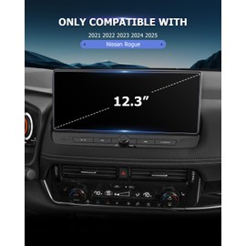 LUWU Screen Protector Compatible with 2021 2022 2023 2024 2025 Rogue Accessories Tempered Glass 2025 Rogue SV/SL/Platinum 12.3-Inch Touch Screen Display (NOT FOR Rogue S 8inch)