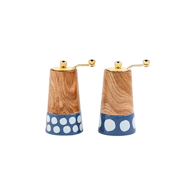 Mud Pie Dot Enamel S P Grinder Set; 5" X