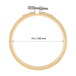 SHEUTSAN 24 Pieces 4 Inch Embroidery Hoops, Bamboo Cross Stitch Hoop Ring, Wooden Circle Embroidery Hoops Bulk for Embroidery, Arts & Crafts, Home Decoration