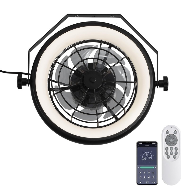 Wall Mount Fan with Remote/App Control, 16" Quiet Wall Mounted