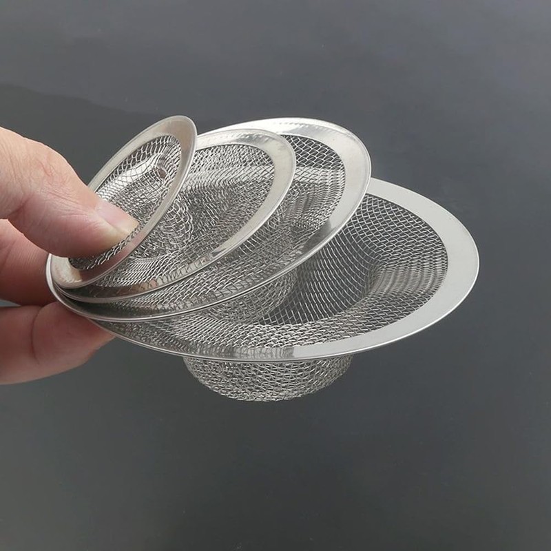 Sink Drain Strainer, 2Pcs Stainless Steel Kitchen Sink Filter Mesh